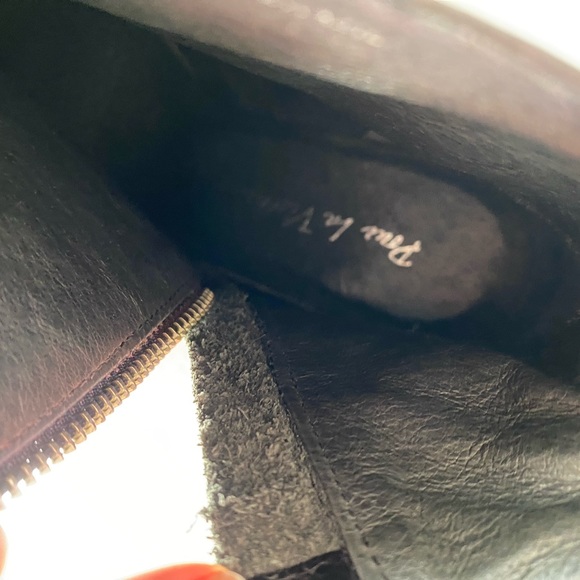 NWOT Pour La Victoire black leather with buckle zip up snap platform bootie sz 9 - Picture 7 of 13